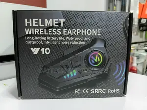 V10 Motorcycle Helmet Wireless Earphones - Black