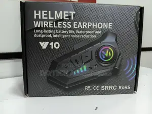 V10 Motorcycle Helmet Wireless Earphones - Black