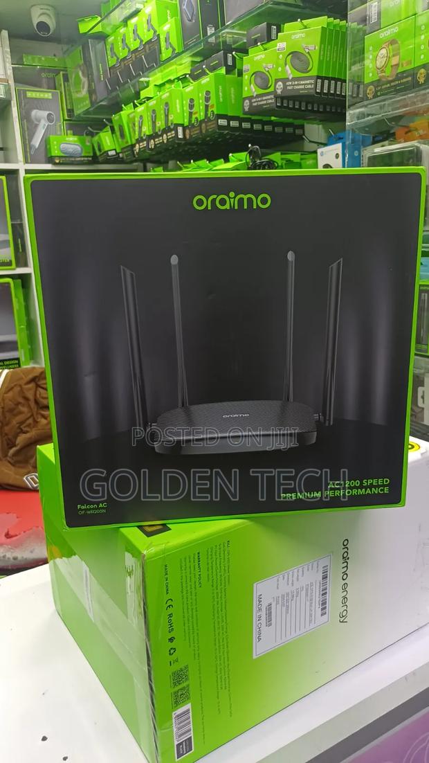 Oraimo Falcon WiFi 5 AC Router – 1200Mbps Dual Band + 4 LAN Ports