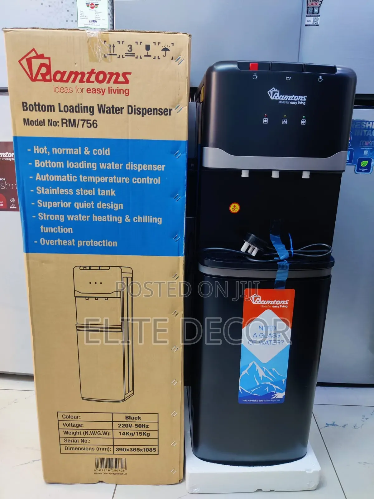 Ramtons RM756 Bottom Load Water Dispenser – Hot, Normal Cold