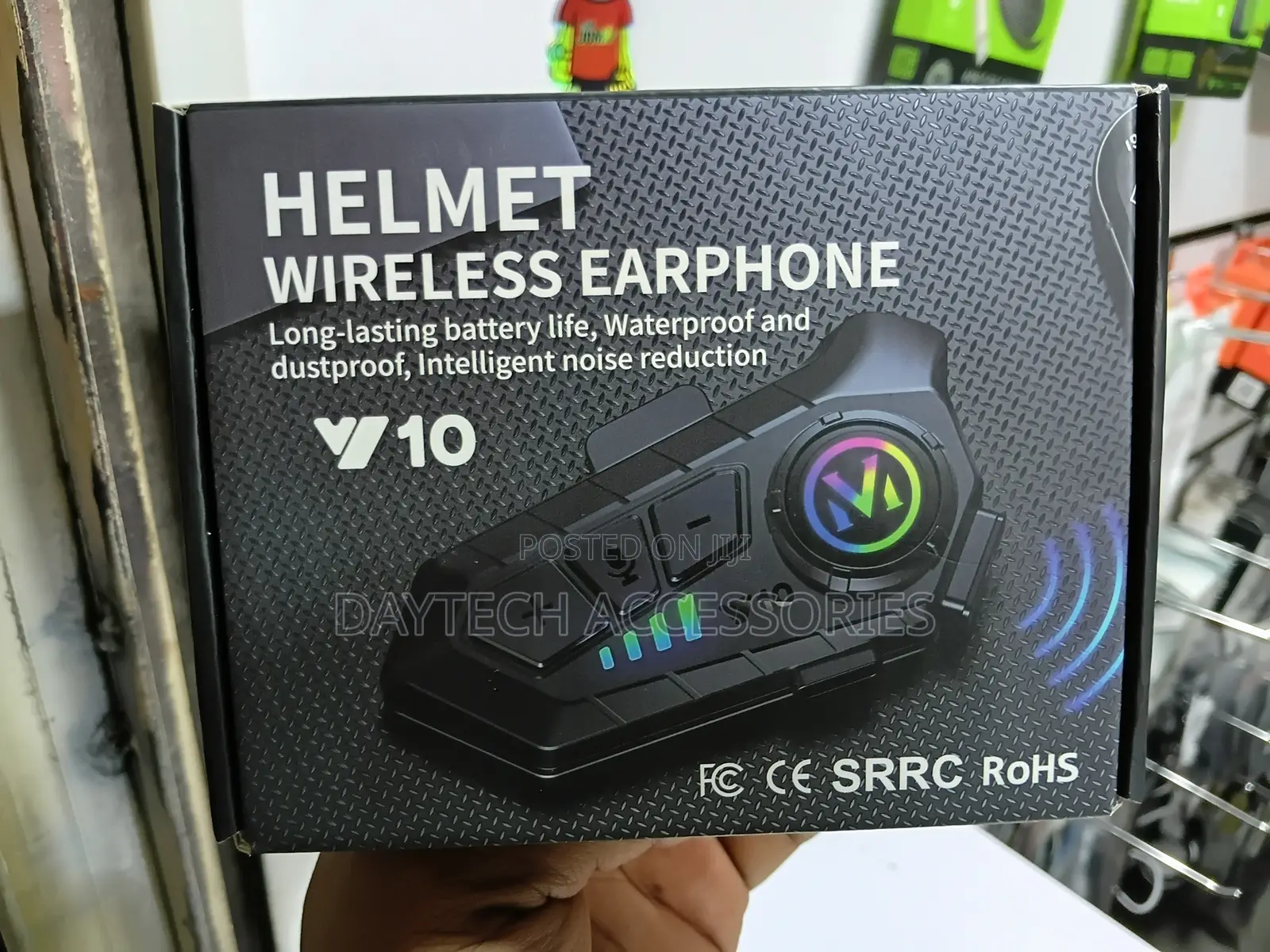 Motorcycle Helmet Bluetooth 5.3 Earphones Wireless IPX6 Waterproof