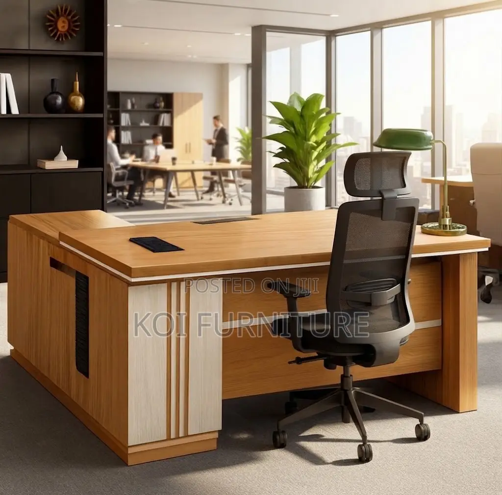 Office Desk; 1800mm Executive Brown Elegant Offices Desk