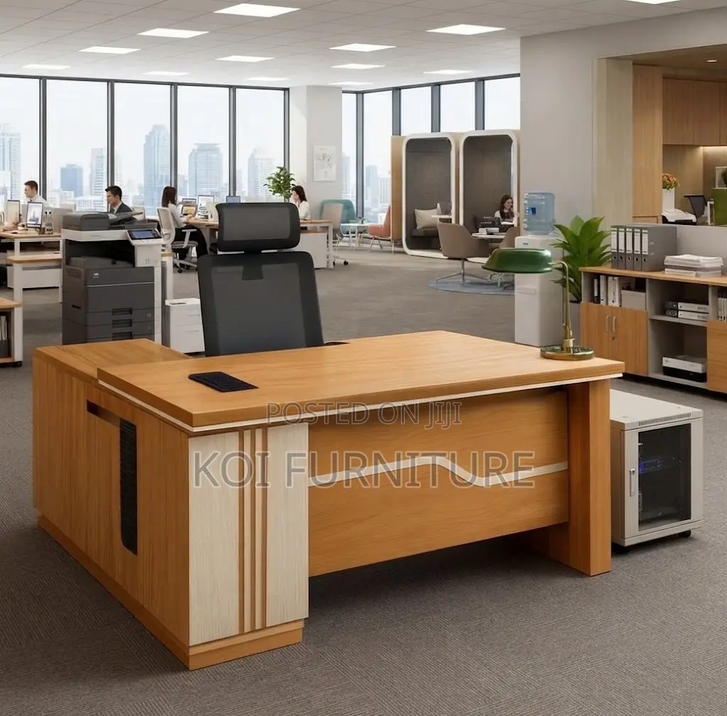 Office Desk; 1800mm Executive Brown Elegant Offices Desk