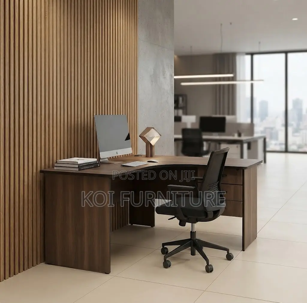 Office Desk; 1200mm Curved Home Office Table With Drawers