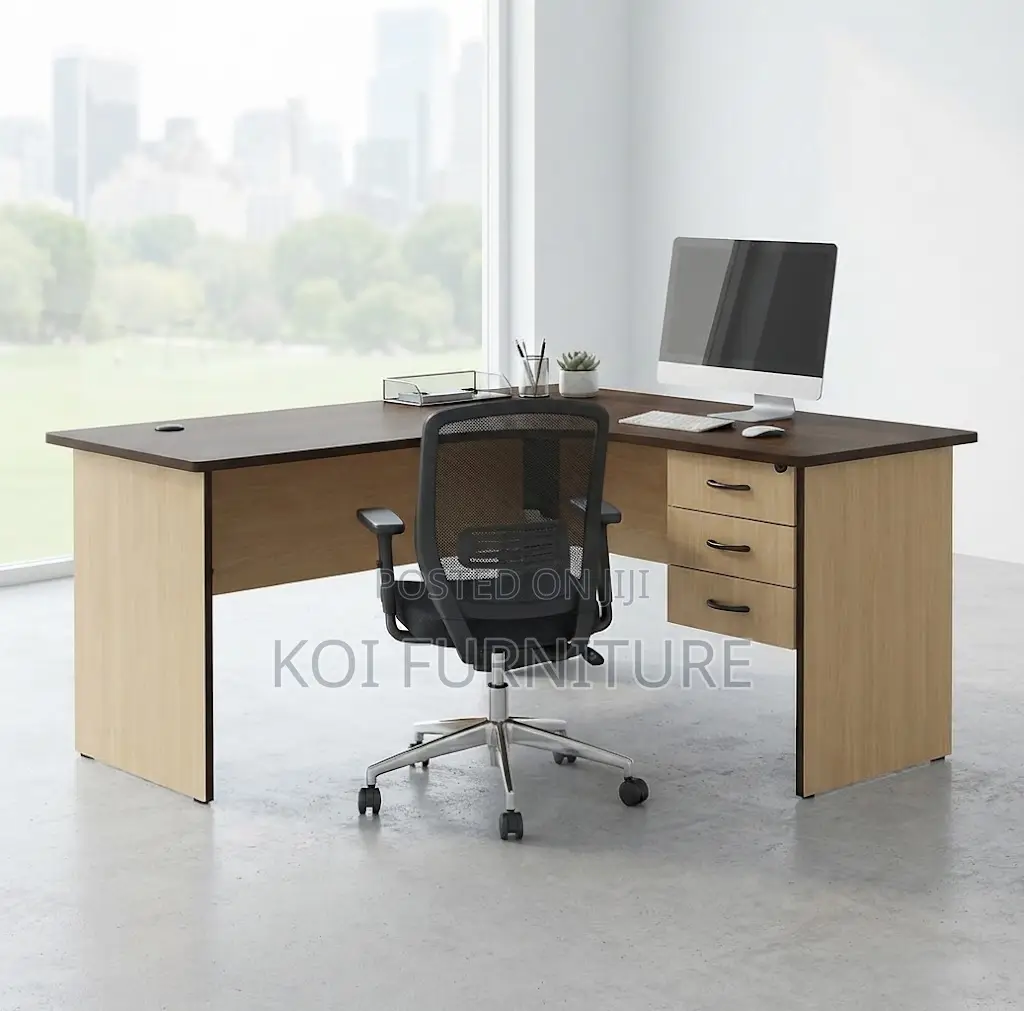Office Desk; 1200mm Curved Home Office Table With Drawers