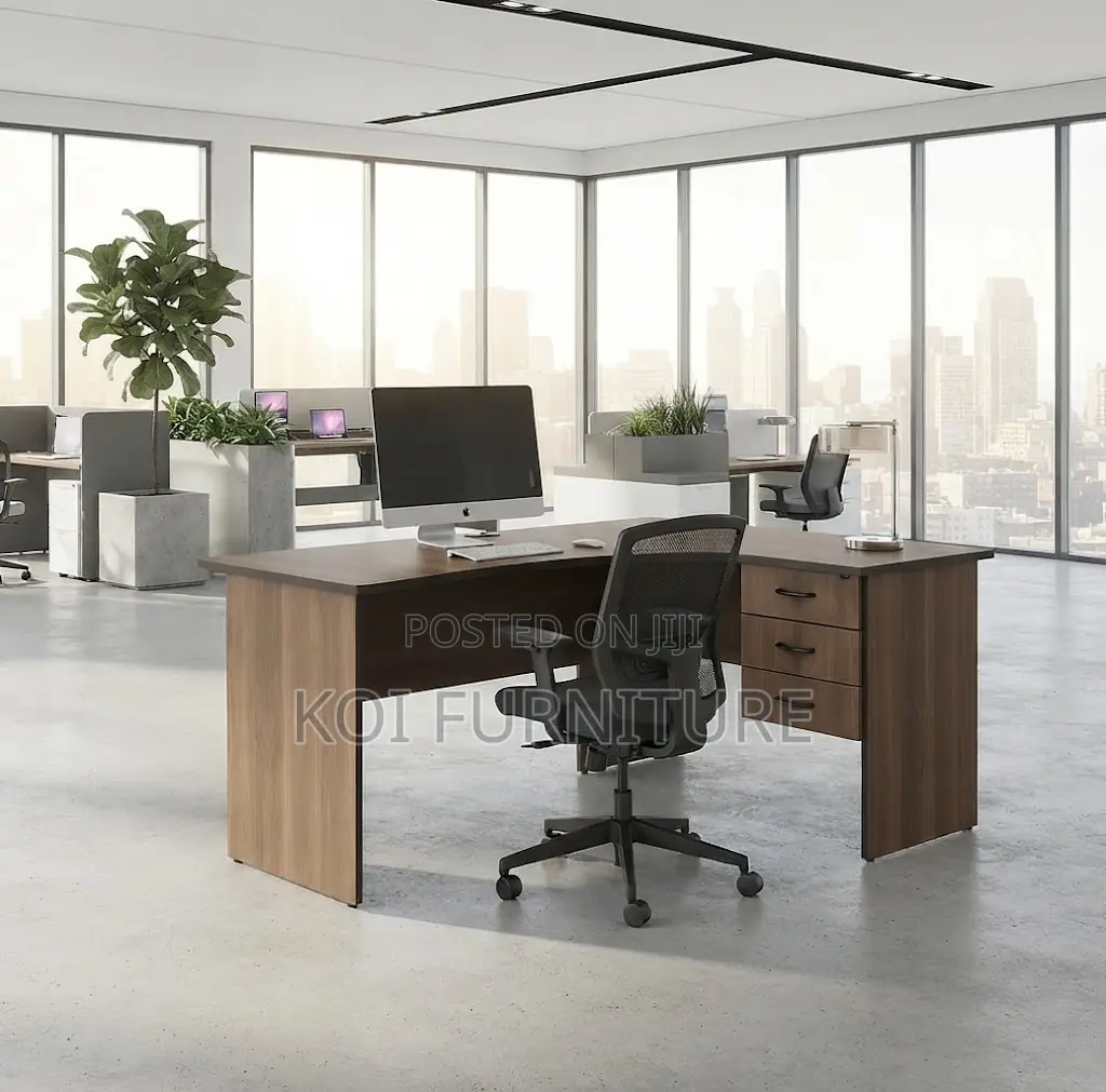 Office Desk; 1200mm Curved Home Office Table With Drawers