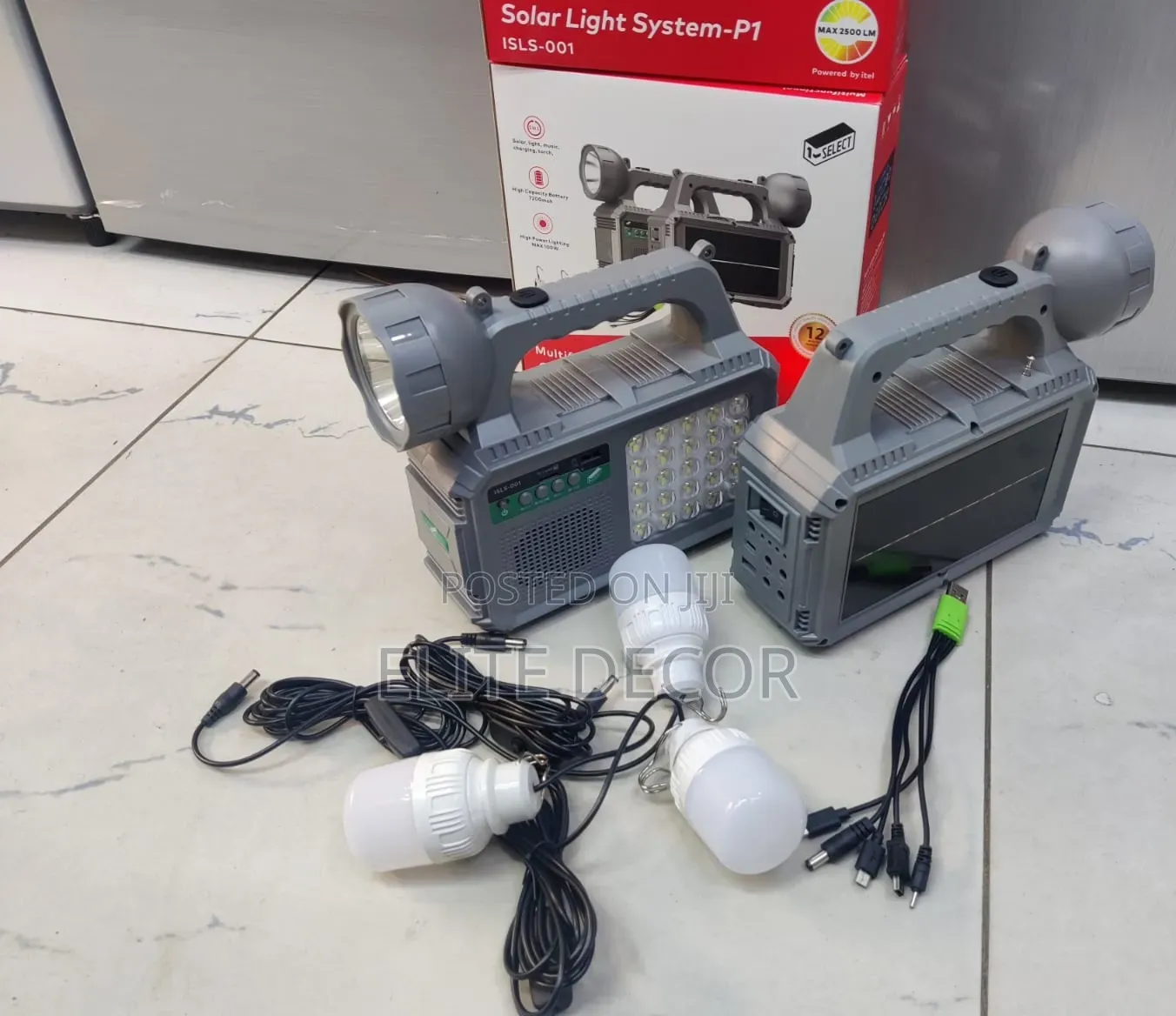 Itel ISLS-001 Solar Lighting System – 3 Bulbs