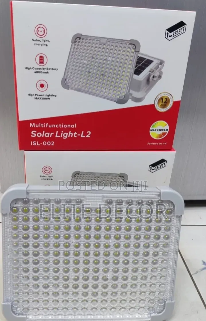 Itel ISL-002 200W Solar Floodlight With 10W Solar Panel