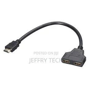 HDMI 1-to-2 Male to Dual Female Splitter, 1 Input to 2 Output, 1 Input