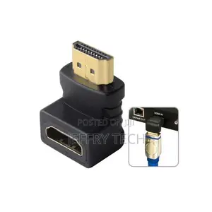 HDMI 19Pin Male to HDMI 19Pin Female 90-Degree Angle Adapter