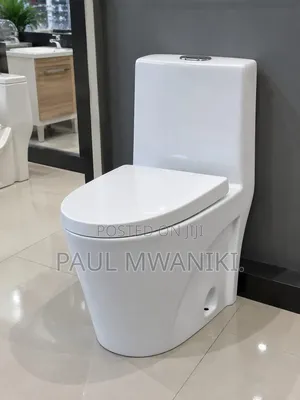 Modern One-Piece Ceramic Toilet – Stylish Easy to Clean