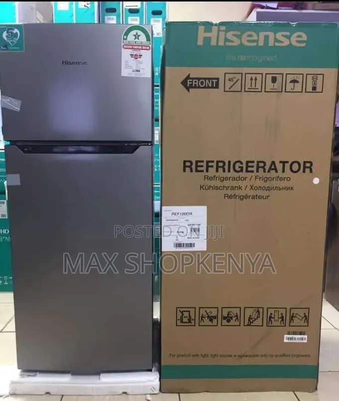 Hisense 120L Compact Double Door Fridge – Silver