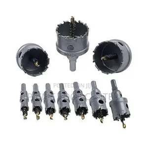 TCT Hole Saw Set, 10 Pcs Carbide Hole Saw Kit with Titanium