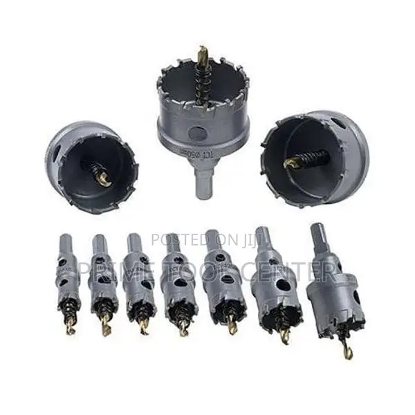 TCT Hole Saw Set, 10 Pcs Carbide Hole Saw Kit with Titanium