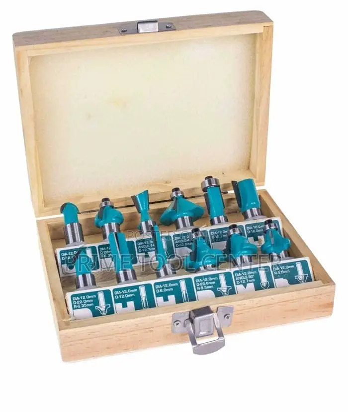 Total TACSR1121 12pcs Router bits set(8mm)