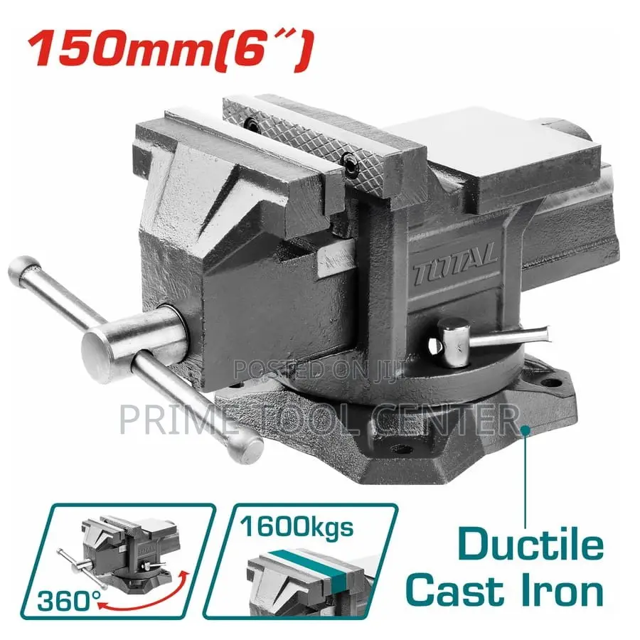 Total THT6166 Bench vice Swivel base size：6″ Weight:11.2kg