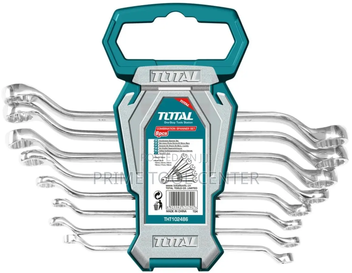 Total THT102486 8pcs offset ring spanner set Size:6-22mm
