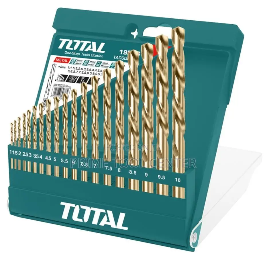 Total TACSD0195 HSS twist drill bits set