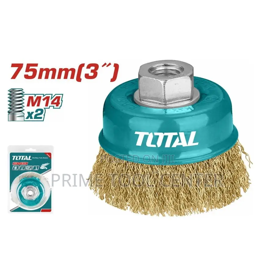 Total TAC31031 Wire cup brush Dia: 75mm, 3″