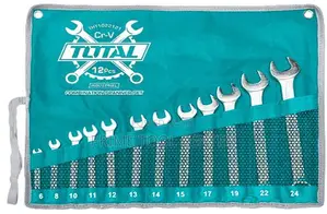 Total 12pcs combination spanner set Size:6-24mm