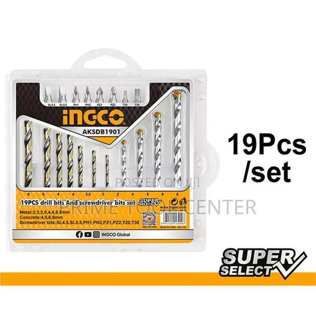 INGCO AKSDB1901 19 Pcs drill bits & screwdriver bits set - thumbnail 2