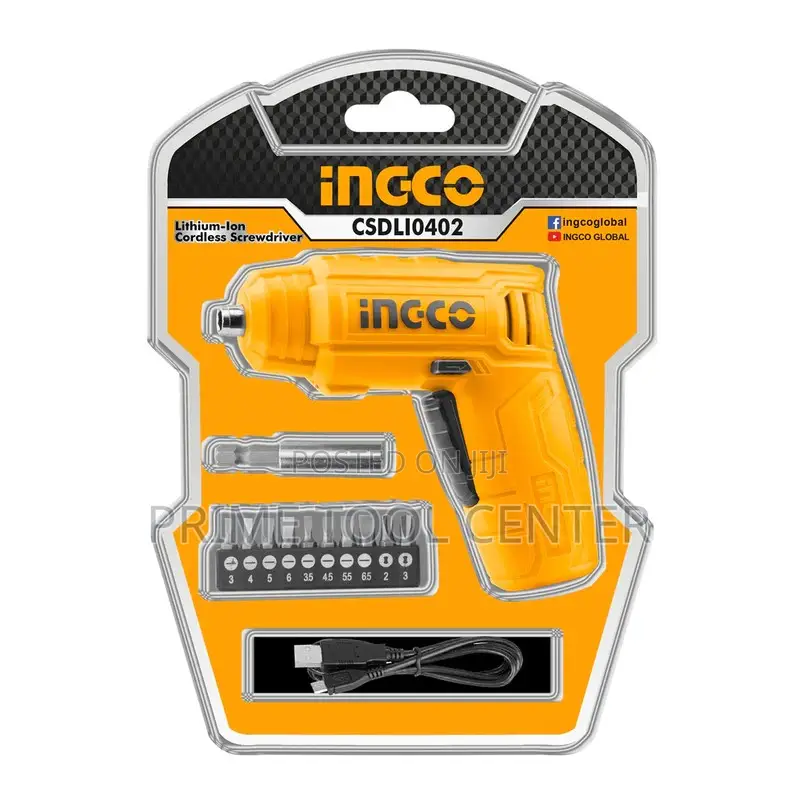 ingco Lithium-Ion cordless screwdriver 4v
