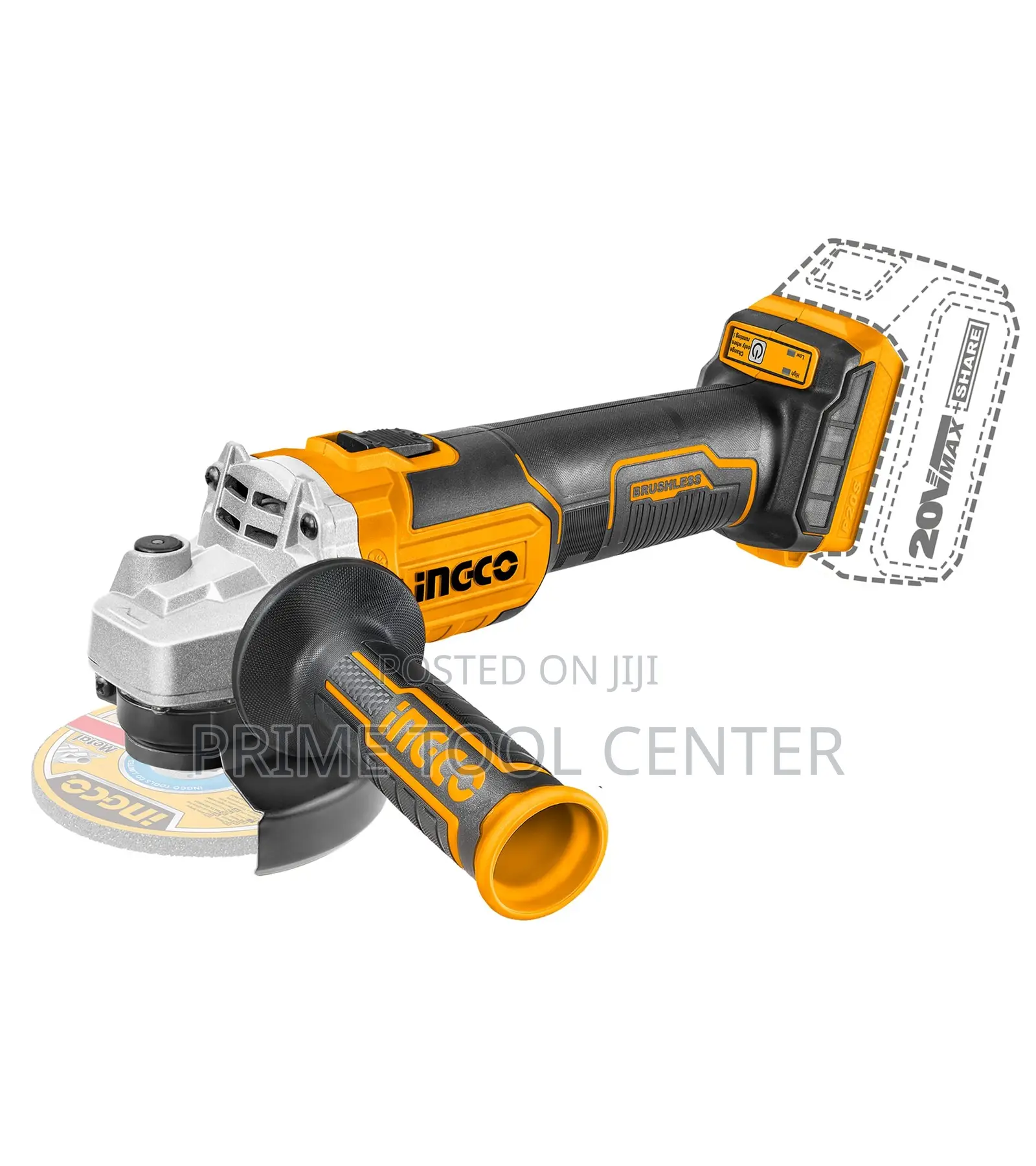 ingco Lithium-Ion angle grinder 20v