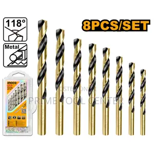 INGCO 8 Pcs HSS twist drill bits set
