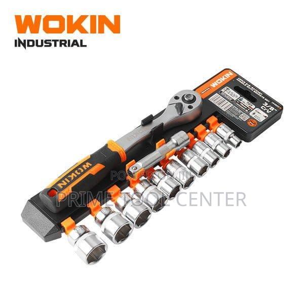 WOKIN 12 PCS 3/8″ RATCHET HANDLE WITH SOCKETS SET