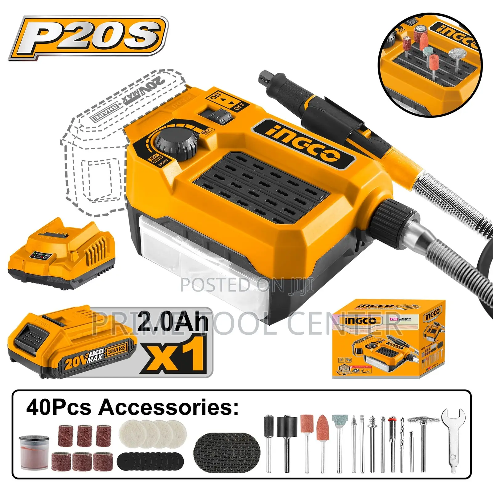 INGCO CMGLI20011 Lithium-ion grinder 20V