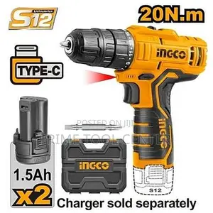 ingco Lithium-Ion cordless drill 12v