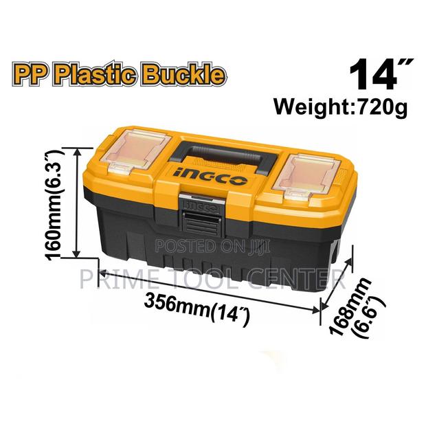 INGCO 14″ Plastic tool box - thumbnail 2