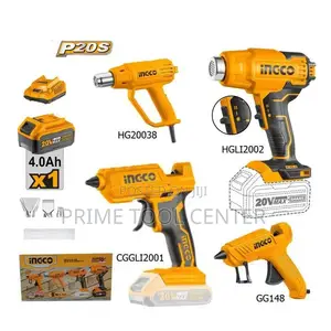 INGCO Heat gun and glue gun combo kit 20V