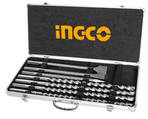 INGCO max hammer drill bit and chisel set