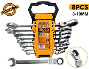 ingco 8 Pcs flexible ratchet spanner set