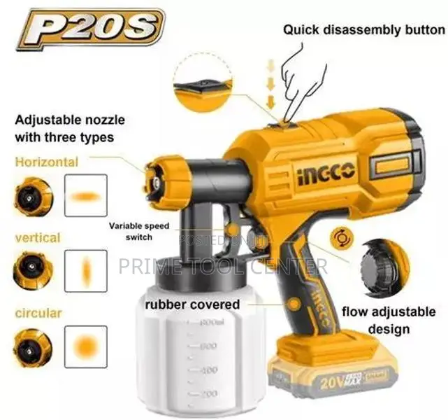 INGCO CSGLI20406 Lithium-ion spray gun 20V