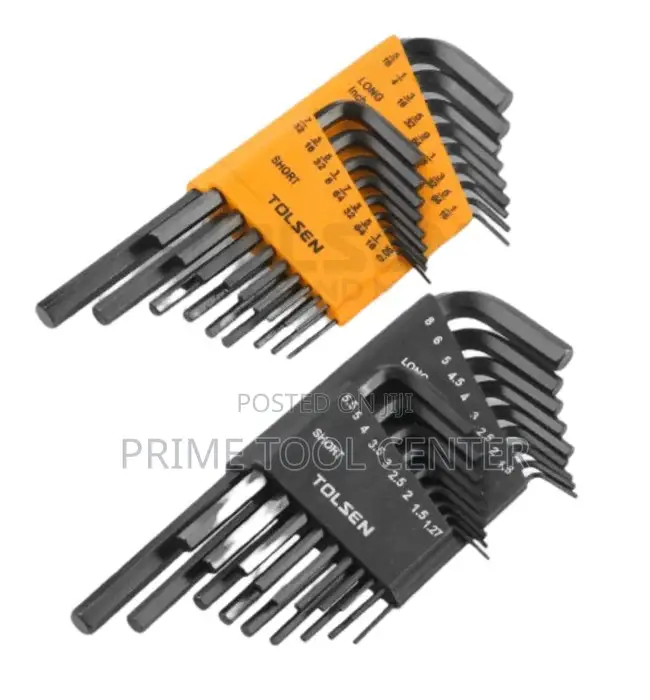 TOLSEN 36PCS INCH & METRIC HEX KEY SET