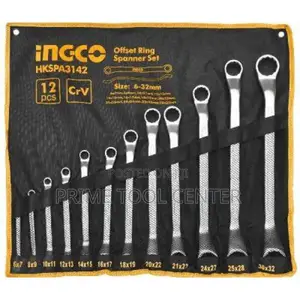 INGCO 12pcs offset ring spanner set Size:6-32mm