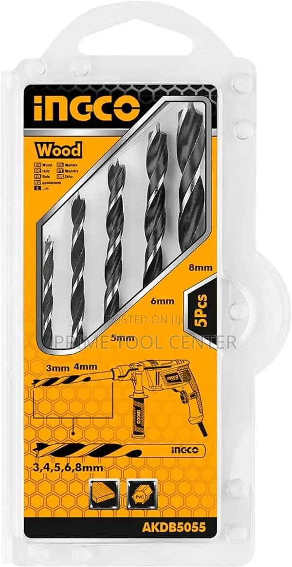 INGCO 5 Pcs wood drill bits set