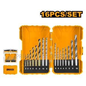 INGCO 16 Pcs metal, masonry and wood drill bits set