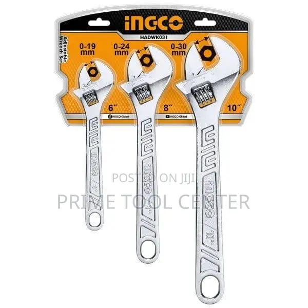 INGCO 3 Pcs Adjustable wrench set