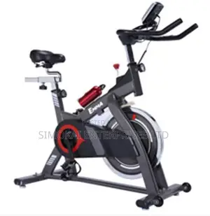 18kg Fly Wheel Spin Bike | With Monitor, Red/Black - AM-S5250
