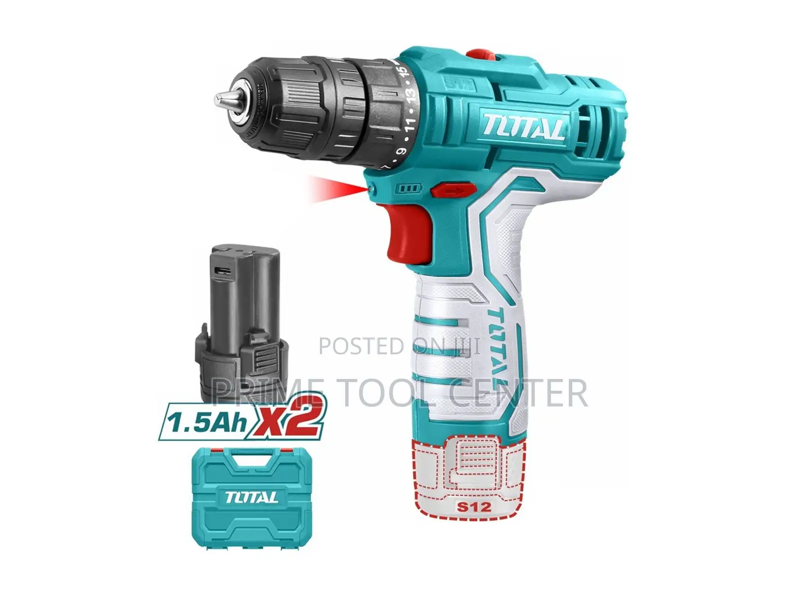 TOTAL Lithium-Ion cordless drill 12V