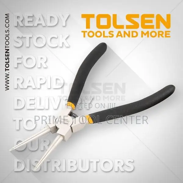 TOLSEN LONG NOSE PLIERS 200MM, 8″