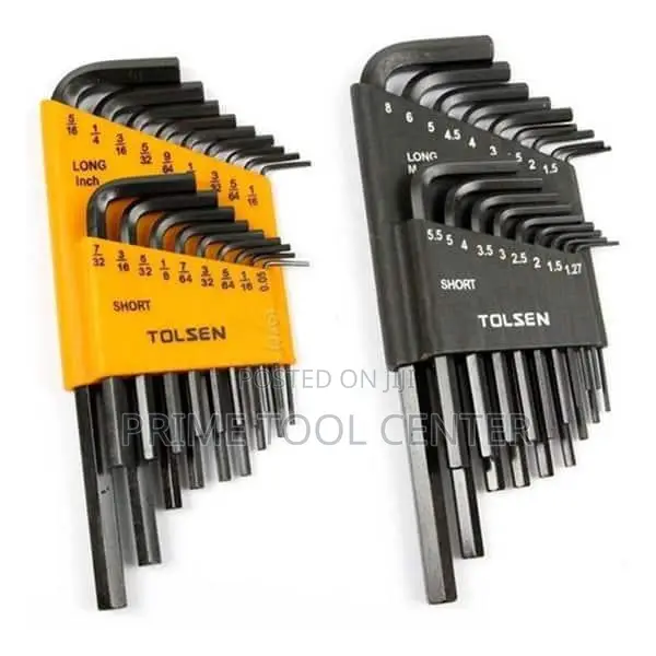 TOLSEN 36PCS INCH & METRIC HEX KEY SET