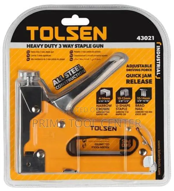 TOLSEN INDUSTRIAL HEAVY DUTY 3 WAYS STAPLE GUN
