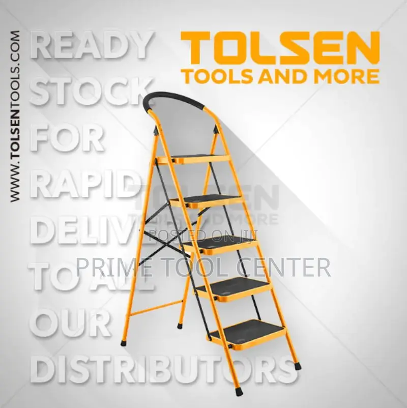 TOLSEN 5 STEP STEEL LADDER 150 KGS/ 5 STEPS