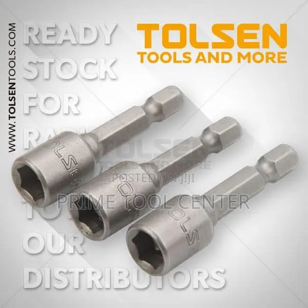 TOLSEN 3PCS MAGNETIC NUT SOCKET SET 10mm