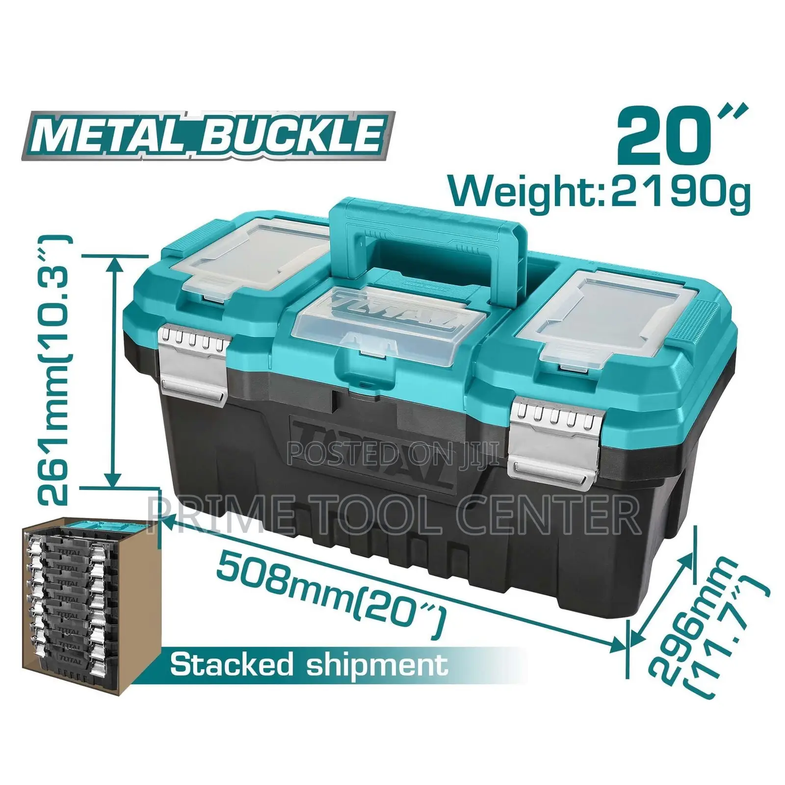 TOTAL 20″ Plastic tool box