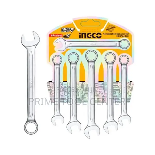INGCO “6 Pcs combination spanner set Size:8-17mm